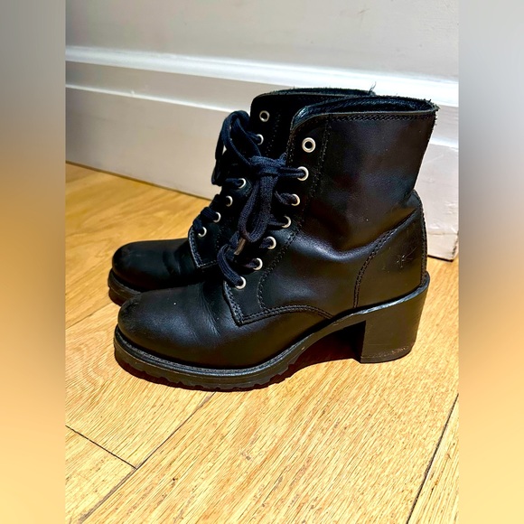 Frye Sabrina 6G soft leather black size 6.5 - Picture 1 of 8